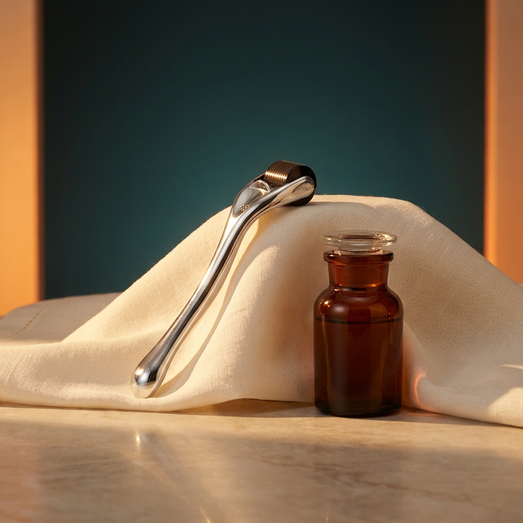 Heaven Care Clinic Microneedling Plus PRP on-brand cosmetic editorial still life